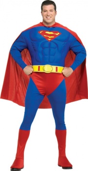 XXL - Superman - Super Deluxe Muscle Chest Fancy Dress Costume
