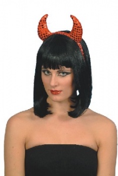 Red Sequinned Devil Horns