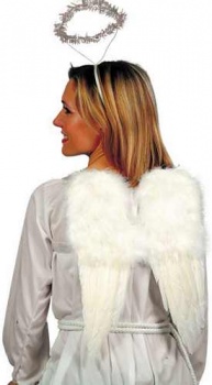Feather Angel Wings 30x40cm (White)