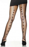 Tights - Fishnet - Black with Bows 