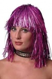 Cyber Tinsel Wigs - Pink