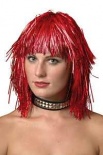 Cyber Tinsel Wigs - Red