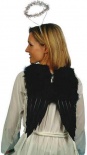 Feather Angel Wings 30x40cm (Black)