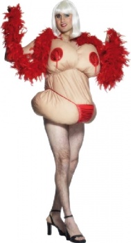 Fat Pat Stripper Fancy Dress Costume