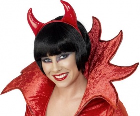 Red PVC Devil Horns