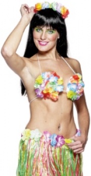 Hawaiian Bra - Silk Flowers