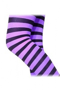 Childrens Tights - Black and Purple