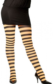 Tights - Orange and Black - XL