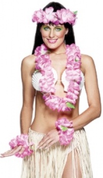Hawaiian Garland Set  - Pink
