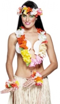 Hawaiian Garland Set  - Multi Coloured