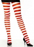 Tights - Striped - Red / White