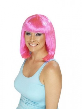 Cheerleader Wig - Hot Pink