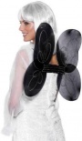 Angel Wings - Black Net Silver Glitter