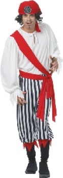 Pirate Man (Black / White / Red) Costume