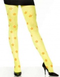 Tights - Flower Power in Yellow 