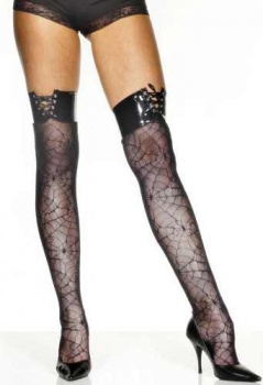Stockings - Spiderweb Design with PVC 