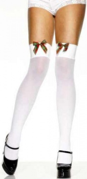 Stockings - Schoolgirl with Bow and PVC 