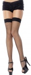 Stockings - Thigh-High Black Lattice Net