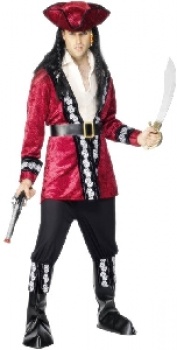 Pirate Man (Deluxe) Red Costume