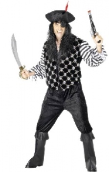 Pirate Man (Deluxe) Black Costume