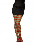 Tights - Striped - Green / Red