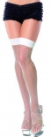 Stockings - Thigh-High White Lattice Net