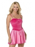 Bijou Boutique Fancy Dress Costumes - Mini Dress with Detachable Straps - Hot Pink