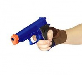 Metallic Blue Plastic Action Hero Duel Gun