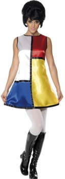 1960s Mondrian Block Colour Dress