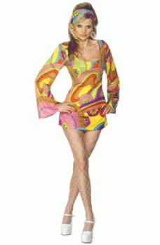 60's Flower Power - Fever Fancy Dress Costume