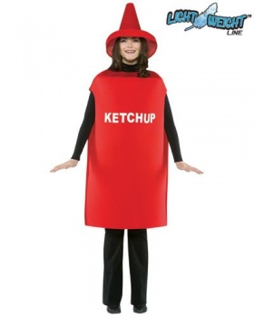 Ketchup Bottle Fancy Dress Costume - (Lightweight)