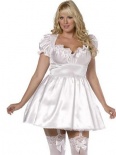 Bijou Boutique Fancy Dress Costumes - Mini Dress with Cap Sleeves - White