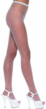 Lattice Net Tights - White