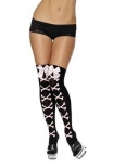 Stockings - Black with Pink Cross Bones