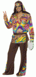 Psychedelic Hippie Man Fancy Dress Costume