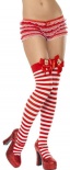 Stockings - Red and White Stripe with Reindeers