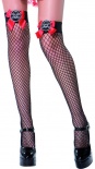 Stockings - With Red and Bow and Skull and Cross Bones