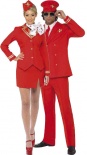 Trolley Dolly and High Flyer Couples Fancy Dress Costumes