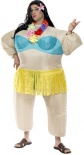 Inflatable Hawaiian Babe Fancy Dress Costume