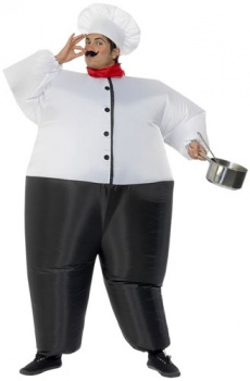 Inflatable Fat Chef Fancy Dress Costume