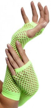 Gloves - Fishnet - Neon Green