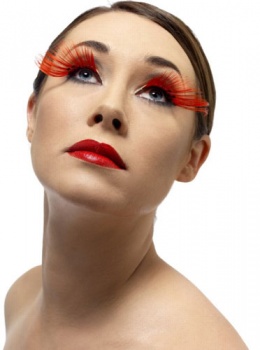 Eyelashes - Fever - Red With 5 Diamontes