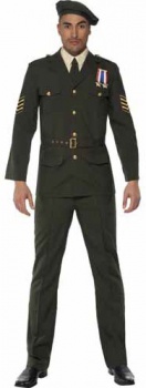 Wartime Officer (Male) Fancy Dress Costume