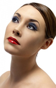 Eyelashes - Fever - Blue and Silver Feathers