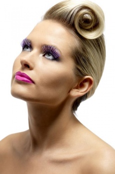 Eyelashes - Fever - Metallic Purple and Silver