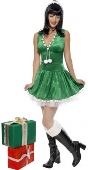 Sexy Snow Drop Fancy Dress Costume (Green)