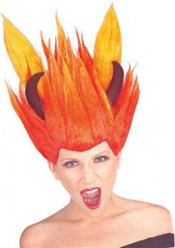 Fire and Horns Wig