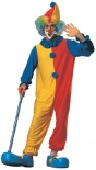 Red / Yellow / Blue Clown Fancy Dress Costume