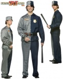 Male Prisoner / Cop Fancy Dress Costume