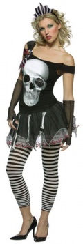 Skull Face Dress - Fancy Dress Costume